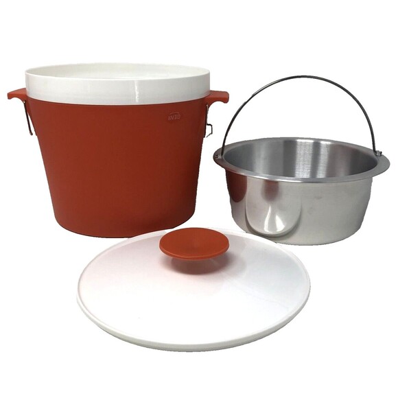 VTG GENI Hot & Cold Food Keeper Server Ice Bucket Locking Lid Made in Canada NOS - Picture 2 of 12